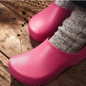 Birkenstock Super Birki Clog Slip On Open Back Mules Shoes EVA Hot Pink Size 8